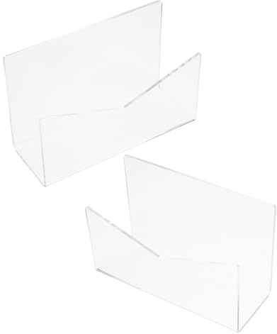 DOITOOL Organiseur D'enveloppes en Acrylique 2pcs pour Bureau et Maison, Rangement Polyvalent de Documents et Cartes Postales, Facile à Utiliser, Design Transparent et Compact