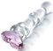 Sensazionale Sex Toy Vibratore Anale in Vetro Plug Anale da Donna Dildo Anale dilatatore anale Lunghezza 22cm ⌀3.1cm Anal Plug Punta Rosa a Forma di Cuore anal toys plug anali sex toys FOPS G62