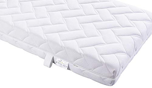 PROCAVE Frottee Matratzenbezug versteppt, mit 4-Seiten Reißverschluss und 4 Handgriffen, 100% aus Deutschland in 90x200 cm für Matratzen-Höhe 15cm