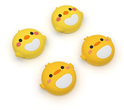 PlayVital Joystick Caps for Switch & OLED & Lite, Thumb Grips & Button Caps for Joycon, Analog Cover - Parrot & Chick