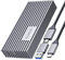 ORICO Carcasa M.2 NVME SSD 40 Gbps PCIe3.0x4 USB-C, Aluminio Thunderbolt Adaptador NVMe 2800MB/s para NVMe 2280 M-Key, Caja Externa M2 Compatible con Thunderbolt 3/4, USB 3.2/3.1/3.0, Tipo C-M234GY