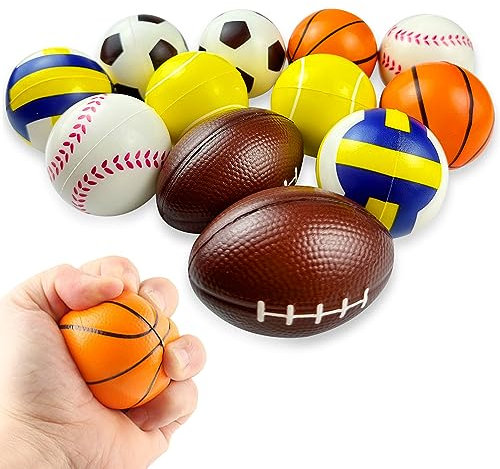 Jesdavan Schaumstoffball Fussball, 12 Stück Schaumstoffbälle, Schaumstoffball Klein, Kleine Bälle für Kinder, Mini Fußball, Kleine Bälle, Softball Klein Geeignet für Kinder und Erwachsene