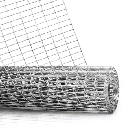 Fencer Wire Galvanized Welded Fence Wire 16 Gauge Mesh Size 1 x 1/2 (36-Inch x 25 ft.)