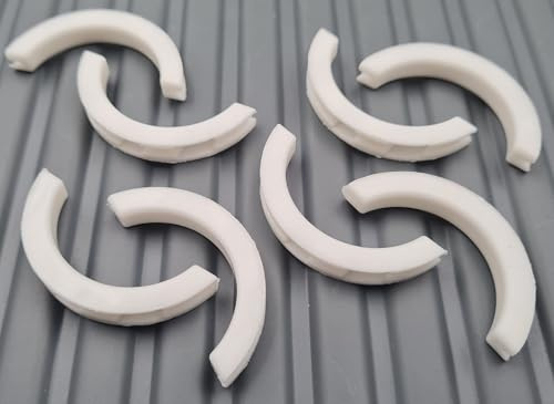 B & Z Tappi in plastica per staffe per radiatore, inserti antivibrazione, per staffe di radiatore verticali o orizzontali di design (bianco, 8 pezzi)