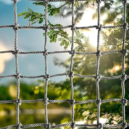 Filet d'escalade en polyamide durable pour équipement de terrain de jeux et support de cabane dans les arbres - Taille 198 x 290 cm