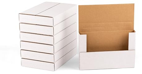 YUSHYIJIE 9x6x1.3 inch Small Shipping Boxes for DVD, Book Mailers, 25 Pack