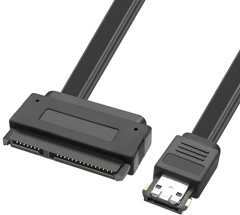 MEIRIYFA SATA 22Pin to ESATA Power Cable, SATA 22Pin Female to e-SATA Male Extension Cable Support 12V 5V for 2.5/3.5 Hard Disk Drive - 50cm