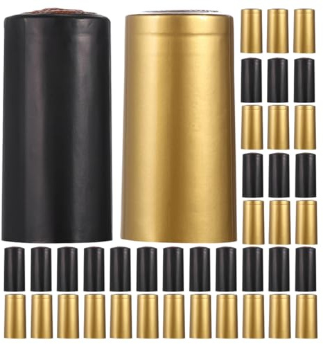 ABOOFAN 400pcs Heat Shrink Caps for Wine Bottle Seal PVC Wrap Bottle Cap Shrink Wraps for Whisky Cellars Home Making