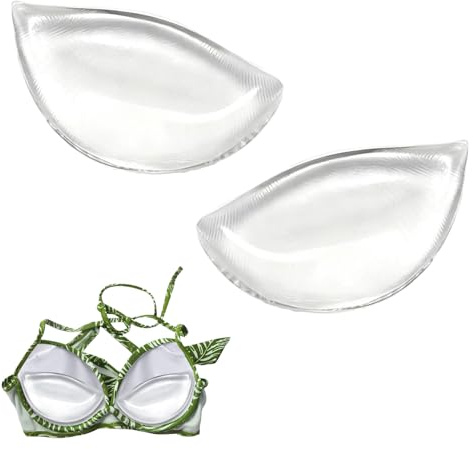 1Pair Chicken Fillet Bra Inserts Chicken Fillets Bra Inserts Silicone Bra Pads Chicken Fillet Bra Inserts Push Up Breast Enhancers Chicken Boobs Push Up Bikini Pads for Bikini Swimsuit Daily(Clear)
