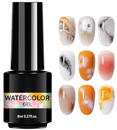 Unghie in gel con fiori ad | Smalto per unghie a lunga durata da 8 ml, colore naturale professionale, finitura morbida e lucida, consistenza ad alta adesione, compatibile con design artisti