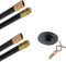 Drain RODS X 4 920mm Drain Rod Extension Set + Plunger & Double Worm Screw