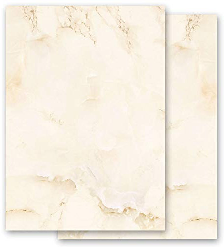 Briefpapier Marmor & Struktur MARMOR BEIGE - DIN A6 Format 100 Blatt - Paper-Media