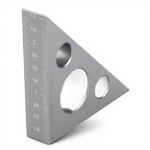 Righello ad angolo retto in lega di alluminio, mini righello ad angolo in metallo portatile, righello a 90 e 45 gradi, strumento di misurazione a lavorazione del legno, righello per lavoro o studi
