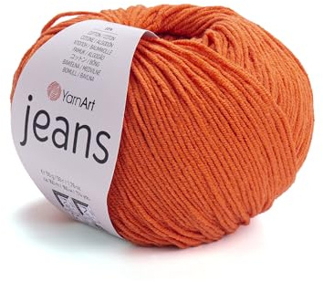 Yarnart Jeans Fil de coton pour amigurumi, crochet, tricot – Fil turc, 55 % coton, 45 % PAC (poliacrylique) – Couleur (85)