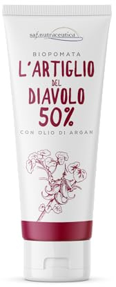 Saf.Nutraceutica - La Griffe du Diable 50% avec Huile d'Argan, Biopommade avec 50% d'Extrait de Griffe du Diable, Effet Apaisant de la Griffe du Diable et Décongestionnant de l'Argan, 75 ml