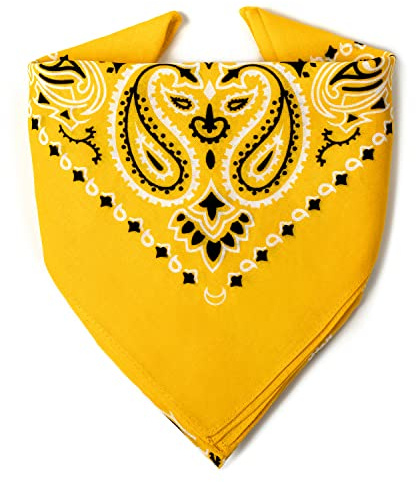 Karl Loven - Mango-Orange Bandana - Paisleymuster - 100% Baumwolle - Dicker Stoff - 20 Exklusivfarben