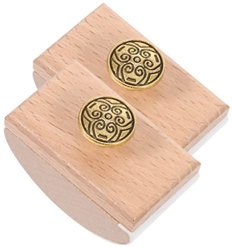 VICASKY 2st Tintenabsorber Kleine Wippe Wippunterlage Holzwippe Studenten-Rocker-blotter Löschpapier Perforiert Tintenlöscher Für Füllfederhalter Wipptisch Anlage Schwingen Büro Hölzern