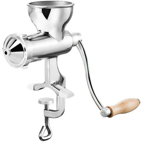 Manual Juicer Wheatgrass Press Hand Press Fruit Vegetable Juicer Stainless Steel Juicer Squeezer with Suction Cup Base and Table Clamp for Wheatgrass Fruit Vegetables