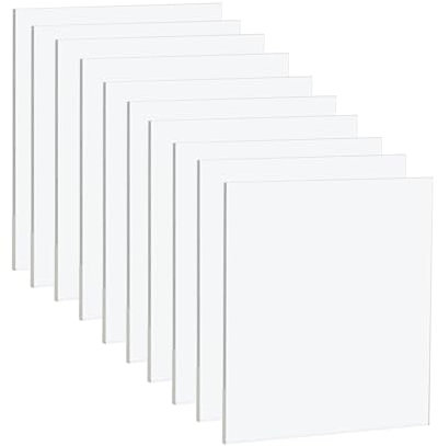 GSHUR 10 Stück klare Acrylplatten – 15cmx10cm, klare Kunststoff-Acrylplatte, 3mm dick, transparente Kunststoffplatte für Dekoration, Display, Bilderrahmen, Malerei