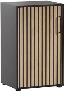 Schildmeyer Aktenschrank Hank 158268, Schwarzmatt/Akustikpaneel Optik, 51 x 41 x 83,6 cm