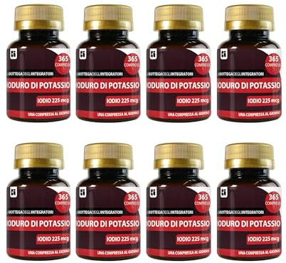Ioduro Di Potassio 2920 Compresse Iodio 225 mcg | 1 Compressa al Giorno | Senza Glutine e Lattosio | non di origine animale