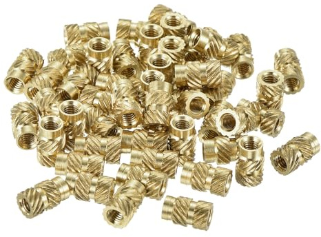 QUARKZMAN Dado di Inserimento a Scanalatura M3 x 8mm L x 5mm OD Filettatura Femmina Dado di Incorporamento in Ottone 150 Pz