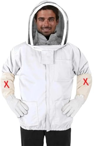 Biodlingskläder biodlingskläder, slöja, huva, handskar, hatt, tygjacka, skyddsdräkt, biodlarutrustning (biodlarjacka, XL)