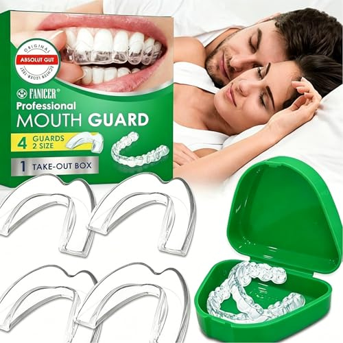 4-delat bruxism tandskydd, lugn på natten, mindre huvudvärk vid väckarklocka, mjuk och justerbar