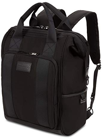 SwissGear 3577 Laptop Backpack, Fits Most 16 Inch Laptop and Tablet, Doctor Bag, Tote Bag, Men's and Women's, Black Stealth
