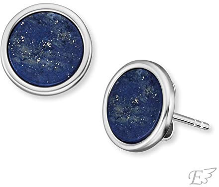 Engelsrufer Damen Ohrstecker Creole aus Sterling Silber mit Lapislazuli Kraftstein, Steckverschluss, nickelfrei, Allergiker geeignet