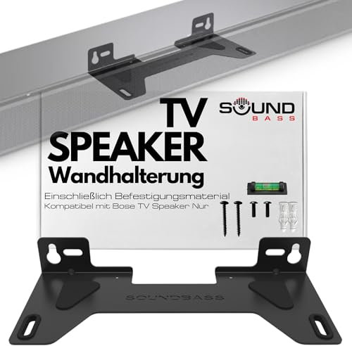 TV Speaker Wall Mount Bracket | Compatible with Bose TV Speaker Soundbar Only | Complete with Full Mounting Hardware Kit | UK Design by Soundbass