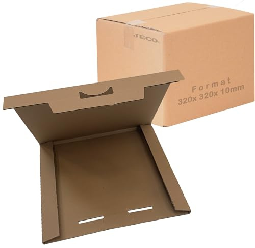 Jeco - Lot de 10 boites postales carton extra plates pour disque vinyle 33 tours étuis emballage éxpédition 320 x 320 x 10mm
