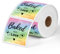 50 * 50mm Phomemo 2 quadratische Regenbogen Etiketten 500 Blatt/Rolle, kompatibel mit MUNBYN, Phomemo, Polono Etikettendrucker, BPA frei Selbstklebende Thermoetiketten für Logo, Code