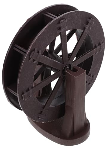 LIFKOME Rueda de agua para fuente de plástico 15,50 x 13,50 x 9,50 cm con soporte Zen fuente de mesa acuario decoración de jardín Feng Shui rueda para jardines interiores y exteriores