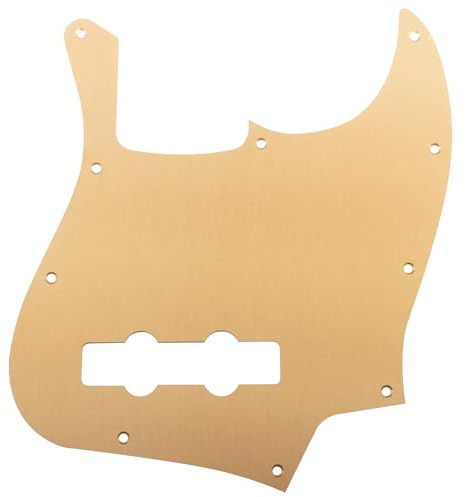 Musiclily Ultra 10 Fori Alluminio Anodizzato J Bass Battipenna Dorato | per Fender American Standard Jazz Bass