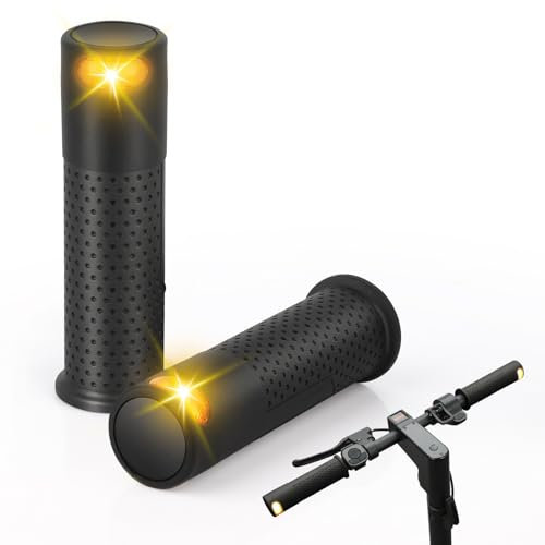 E Scooter Turn Signal Handlebar Grip, Bike Handle Indicator Warning Light for Xiaomi M365/Pro2/1s for ninebot Es1 Es2 Es4 G30 Soft Handlebar Grips, Scooter Accessories