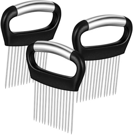 Hemobllo 3 Pezzi Forchetta Per Cipolle Affettatrice Per Cipolle Utensile Per Tagliare Le Verdure Gadget Per Tagliare Le Cipolle Tritatutto Utensile Per Tagliare Le Cipolle Supporto Per