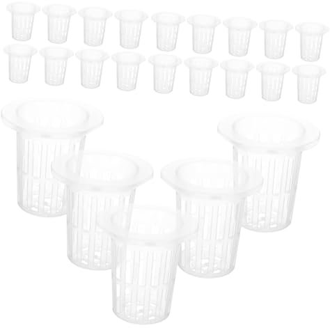 Toddmomy 50pezzi Vasi Rete Fessure Tazze per Piantagione in Rete Vasi Riutilizzabili in Plastica Piccoli Cestini per Piantagione per Piante e Ortaggi
