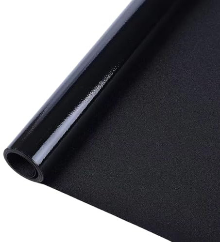 Lámina negra para ventana – Protección visual y protector solar | Efecto vidrio esmerilado para ventana | Lámina estática de protección térmica para sótano, baño, cocina, jardín de invierno