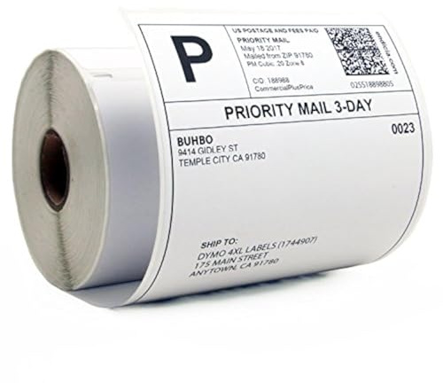 Buhbo Compatible with DYMO LabelWriter 4XL 4 x 6 Shipping Label 1744907, White (8 Pack / 220 Labels Per Roll)