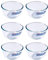 Pyrex Classic Round Glass Bowl Ovenproof and Microwave Safe 0.5 Litre Transparent (Pack of 6)
