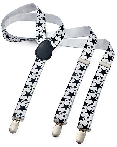 Miobo Bretelle lunghe per bambini, a forma di Y, 3 clip, elastiche, strette, XS
