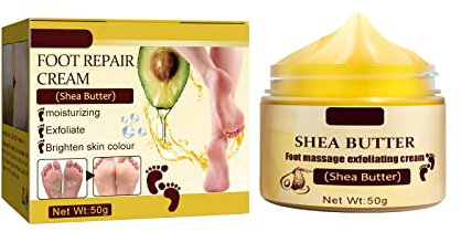 50g Foot Massage Cream, Feet Exfoliating Moisturizing Skin Repair Care Scrub, Skin Healing Ointment for Cracked Heels and Dry Feet (1 Pc)