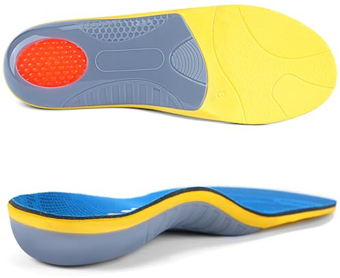 Plantar Fasciitis Insoles Arch Support Inserts Orthotics for Flat Feet Arch Pain Relief Pronation for Work Boot Shoe for Men Women (Men 7-7 1/2 | Women 9-9 1/2-(260mm))