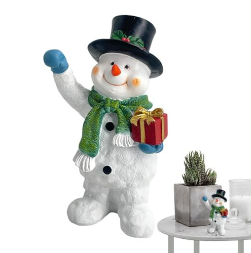 Figurine Christmas,Christmas D Figurine, Statue Cute Resin Christmas Figurine,Winter Decoration Statue Craft for Home Decor,Desktop Sculpture