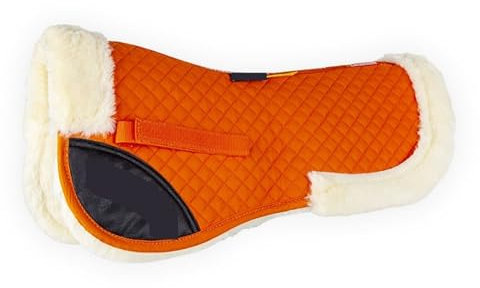 XPJYUA Saddle Pad Corrective Lined Half Pad Riding Horse On Horse Back Saddle Pad Equestrian Equipment(Orange)