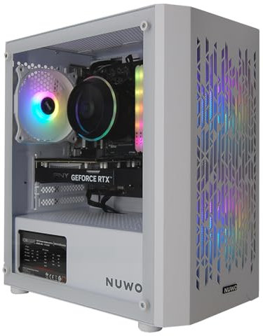 EXTREMEBIT Gaming PC Computer da Gioco Assemblato, Processore Core i7-9700, Scheda Video RTX 3050 6GB GDDR6, Memoria RAM 32GB, Disco SSD 1TB, Win 11 Pro - Bianco