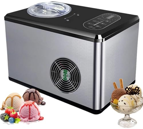 Automatic Soft Serve Ice Cream Maker – 1.5L Stainless Steel Commercial Machine with Built-In Compressor & LCD Display, No Pre-Freezing, for Cafes, Dessert Shops & Home Use
