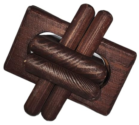 Zasdvn Catena in legno con nodi in legno, decorazione rustica, design moderno, idea regalo per matrimonio, scaffale da tavolo