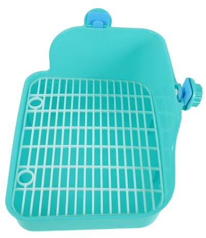 HOODANCOS Gabinetto per Animali Domestici Vasino Quadrato in Plastico Verde per Addestramento Potty Facilità D'uso per Criceti e Conigli in Soggiorno Colore Casuale